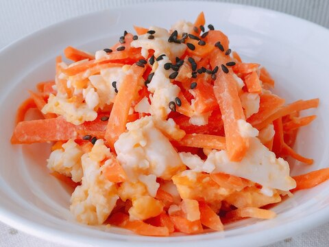 レンジで簡単！味付け簡単！卵入りにんじんしりしり